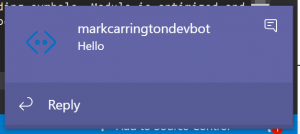Creating a bot pt. 2 - Proactive Messages - Mark Carrington