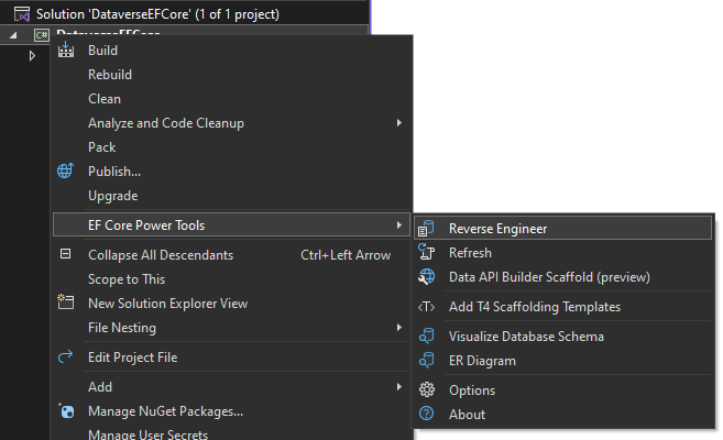 Accessing Dataverse with Entity Framework